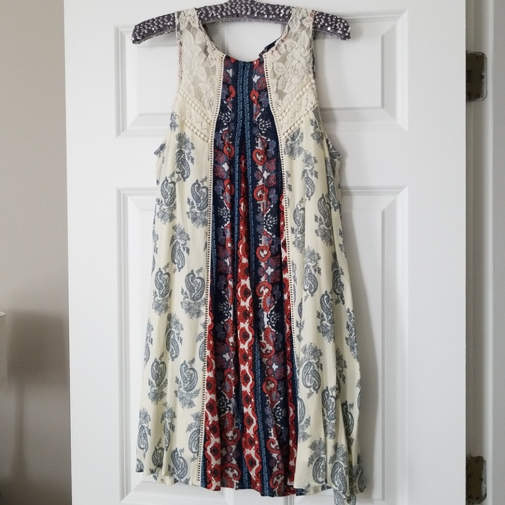 Taylor and Sage Women's Lace Trim Sleevelese Dress